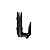 1116 - Dobradiça lateral horizontal simples para porta de vidro temperado blindex Preto - Imagem 4