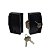 Fechadura 3530 bico de papagaio para porta de correr + contra fechadura 3534 vv - Preto - Imagem 1