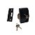 Fechadura 3530 bico de papagaio para porta de correr + contra fechadura 3230 v/a - Preto - Imagem 1