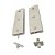 Kit Dobradicas jumbo + pivos zamak - Branco - Imagem 1
