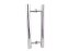 Puxador H duplo 40x30cm tubular p/ porta de vidro - Cromado - Imagem 1