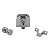 Kit janela blindex de correr com 2 folhas - Cromado - Imagem 1