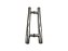 Puxador H duplo 45x30cm tubular p/ porta de vidro - Inox - Imagem 2
