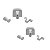 Kit janela blindex de correr com 4 folhas - Branco - Imagem 1