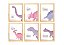 kit quadro dinossauro infantil decoração quarto bebê menina - Imagem 1