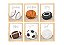 Kit quadro esporte infantil decorativo futebol baseball basquete quarto criança bebê - Imagem 1