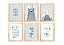 Kit quadro infantil Urso escandinavo decorativo quarto criança enxoval bebê - Imagem 1
