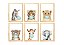 Kit quadro safari real balão azul infantil decorativo quarto criança enxoval bebê menino - Imagem 1