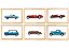 Kit quadro carros antigos transporte infantil decorativo quarto criança bebê menino - Imagem 1