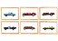Kit quadro infantil decoração carros antigos transporte infantil decorativo quarto criança bebê menino - Imagem 1