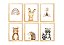 Kit quadro decorativo infantil safari  quarto criança enxoval delicado bebê menina - Imagem 1