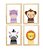 Kit quadro safari  decorativo infantil quarto criança bebê enxoval infantil - Imagem 1