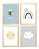 Kit quadro decorativo infantil arco íris sol nuvem quarto criança bebê enxoval - Imagem 1