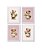 Kit quadro ursa flores decoração quarto bebê enxoval menina - Imagem 1