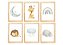 Kit quadro safari nuvem decorativo quarto criança enxoval bebê - Imagem 1