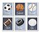 Kit quadro esporte bolas decorativo quarto criança enxoval bebê menino - Imagem 1