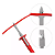 Piercing Vermelho e Preto Com Cabo USA-131 - Imagem 5
