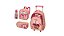 Kit Mochila Lilica Ripilica Rodinha Lancheira Estojo e garrafa Happy Days - Pacific - Imagem 1