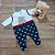Salopete e body com bordado de Urso - Imagem 6