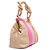 Bolsa Clutch Colorida Couro Leona Pequena Rosa - Imagem 2