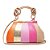 Bolsa Clutch Colorida Couro Leona Pequena Rosa - Imagem 3