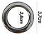 Argola Inox   chata 16 Varão 6mm - Imagem 1