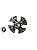Aplique rebite A1 Niquel Cruz strass 3cm fm7692 - Imagem 1