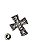 Aplique rebite A2 Cruz strass 3cm FM 7650 - Imagem 1