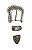 Jogo Fivela Americana Ouro Strass Cristal FM 2138/ 43mm - Imagem 1