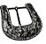 Fivela Americana Niquel Strass Cristal FM 2072/ 40mm - Imagem 1