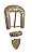 Jogo Fivela Americana Ouro Strass Cristal FM 2137/ 30mm - Imagem 1