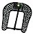 Fivela Americana Preta  Strass Cristal FM 2114 / 40mm - Imagem 1