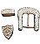 Jogo Fivela Americana Cobre Strass Cristal FM 2139/ 38mm - Imagem 1
