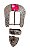 Jogo Fivela Americana Niquel Strass Cristal/ Rosa FM 2114/ 40mm - Imagem 1