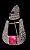 Jogo Fivela Americana Niquel Strass Cristal/ Rosa FM 2114/ 40mm - Imagem 3