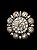 Aplique rebite Flor A4 strass OURO VELHO 3cm EM 4447 - Imagem 2