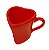 Caneca Formato de Coração em Cerâmica - Vermelha - Imagem 1