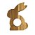 Porta Guardanapo Coelho da Páscoa de Madeira Teca - Imagem 1