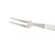 Conjunto 6 Garfos para Aperitivos de Aço Inox e Cabo Plástico 10cm Branco - Imagem 2