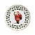 Prato de Sobremesa de Porcelana Papai Noel Azevinho 22cm - Imagem 1