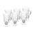 Kit 6 Taças Caneca de Vidro Cappuccino Café com Pé 250ml - Imagem 1