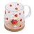 Caneca De Vidro E Pires Bambu 330ml Com Morango Decorativo - Imagem 4