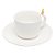 Conjunto 2 Xícaras Chá Com Pires De Cerâmica Colibri 170ml Branco - Imagem 4