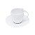Xicara de Café com Pires de Porcelana Birds Branco 80ml - Imagem 4