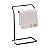 Porta Toalha De Banheiro Lavabo Unic Black Em Aço 26x11x18cm - Imagem 1