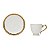 Xícara De Café Com Pires Borda Dourada Porcelana Paddy 90ml - Imagem 3