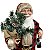 Papai Noel Decorativo Vermelho Xadrez 50cm - Imagem 5