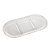 Petisqueira Oval Cristal Com 3 Divisórias Pearl 30x15cm - Imagem 1