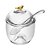 Açucareiro Com Colher E Tampa Birds Golden 150ml Cristal - Imagem 3