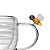 Xícaras Chá 2 Peças Vidro Parede Dupla 180ml Bee Lovely - Imagem 3